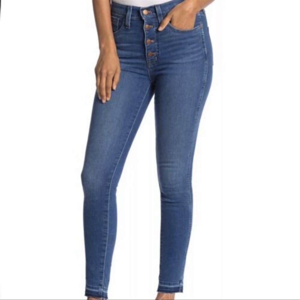 Like New  Madewell Button Front 10” High-Rise Skinny Jean - sz 27
